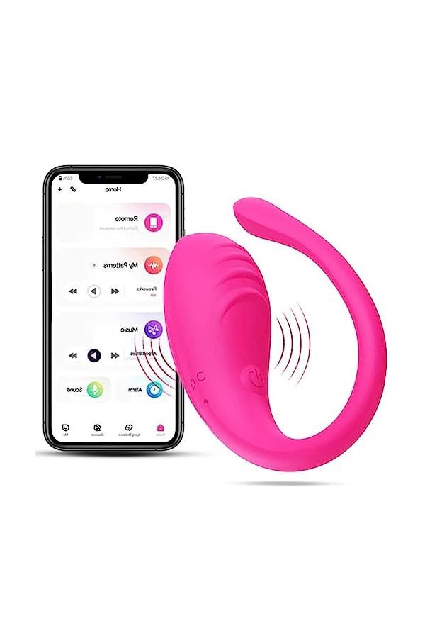 Mini Vibromasseurs Oeuf Feminin Telecommande à Distance Bluetooth, Séx Toýs Couple Plaîsir Femme Oeuf Vibrant Connecté Telep
