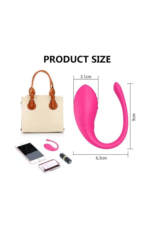 Mini Vibromasseurs Oeuf Feminin Telecommande à Distance Bluetooth, Séx Toýs Couple Plaîsir Femme Oeuf Vibrant Connecté Telep