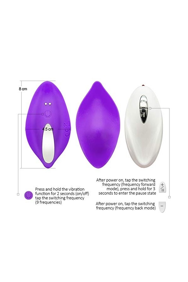 Masseur sans fil Télécommande Puissant Oéuf Vîbrant 9 modes Portable Silencieux, étanche, Chargement USB, Silicone gode femme