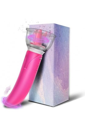 Pompe à Vide Electrique pour Clitoris et Vagin Silicone Masseur portatif multifonctionnel,10 modes de réglage chargement USB