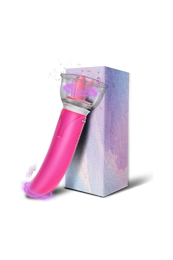 Pompe à Vide Electrique pour Clitoris et Vagin Silicone Masseur portatif multifonctionnel,10 modes de réglage chargement USB