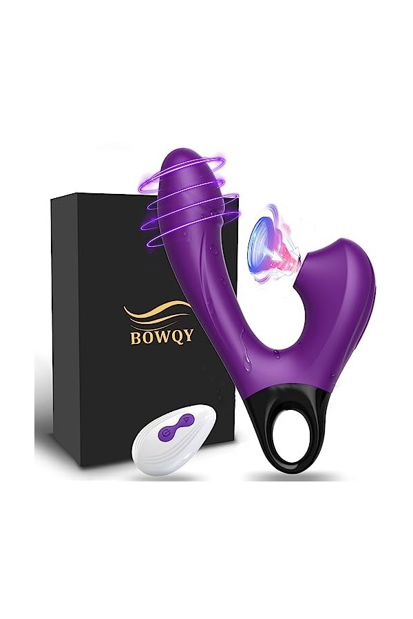 BOWQYSèxtôyse Couple Plaîsir Femme Masseur sans fil télécommandé Vîbrømásseúrs Fẹmînin Clìtøridîén avec 10 * 10 modes de régl