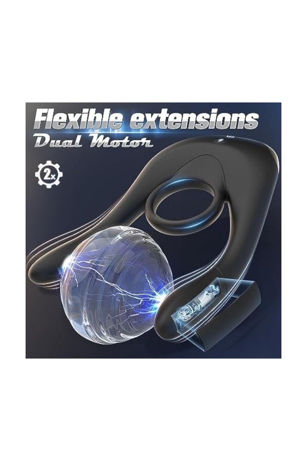 Electric Choc Anneau Vibrant Pour homme Anneau Vibrant Anneaux Vibreur À Faible Bruit for Les Jeux dhommes Adultes