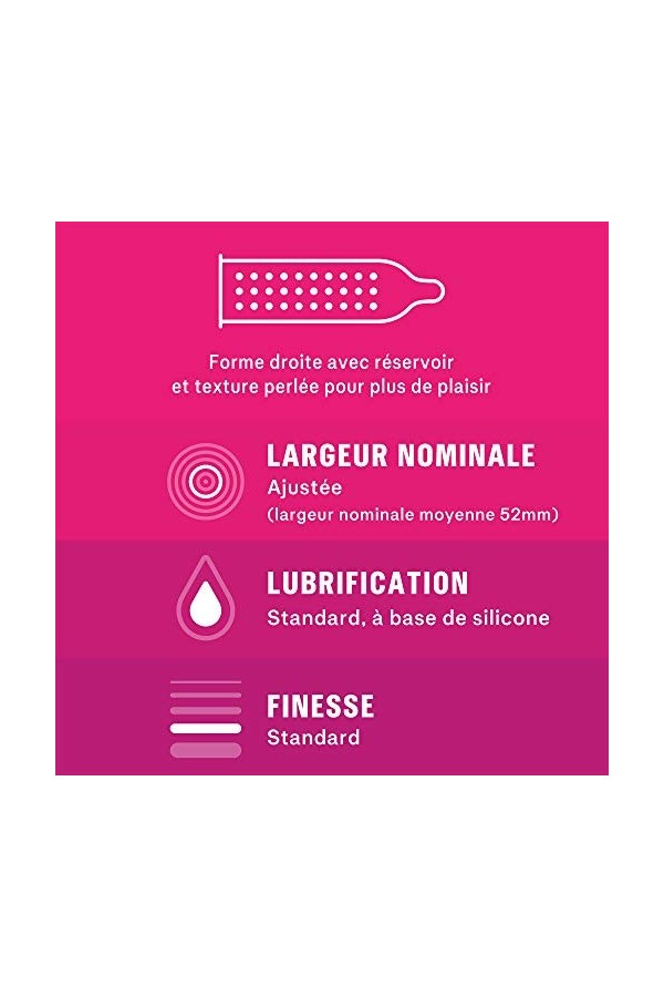 Durex PLEASURE ULTRA - 16 Préservatifs - Texture Ultra Perlée