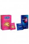Durex - Lot de 2 Boîtes de Préservatifs - Pleasure Ultra x16 - Love x6 6 Préservatifs Love et 16 Pleasure Ultra 