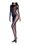 JanJean Femme Sexy Bodystocking Ouvert Entrejambe Combinaison Bodycon Bodysuit Brillant Catsuit Lingerie Nuisette Erotique Ni