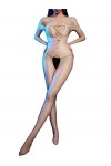Agoky Combinaison Sexy Femme Catsuit Collant Lingerie Ouverte Entrejambe Jumpsuit Sexy Creux Bodystocking Nuisette Bodysuit T