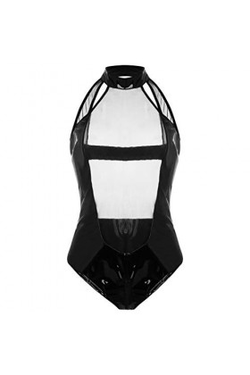 Body Femme Sexy Bandage Une pièce Noir sans Manches Combinaison Teddy Lingerie String Pas Cher Cou v Robe Boheme Pull Cuissar