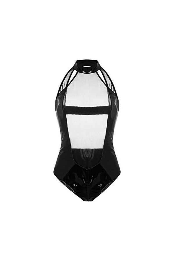 Body Femme Sexy Bandage Une pièce Noir sans Manches Combinaison Teddy Lingerie String Pas Cher Cou v Robe Boheme Pull Cuissar