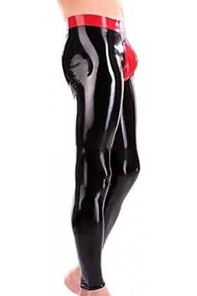 GOCTRN Pantalon Sexy en Latex pour Hommes, avec Taille Rouge, Entrejambe 3D, Fermeture Éclair Bidirectionnelle, Personnalisé,