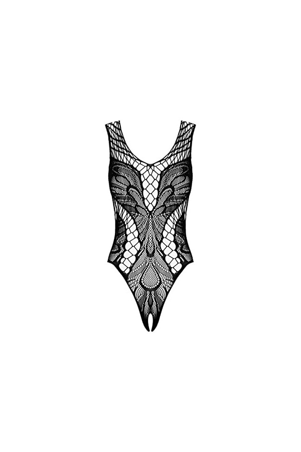 Obsessive Body Sexy Résille B138 Teddy Body, Noir,M