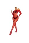 Dasongff Body en Résille Femme Manches Longues Lingerie Sexy Ouverte Sexy Nuisettes Provocante Nuisettes Transparentes Deshab