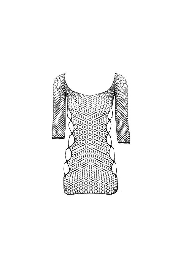 Kaerm Robe Sexy Moulante Bodystocking Lingerie Résille Nuisette Transparent Coquine Pantyhose Babydoll Vêtement de Nuit Eroti