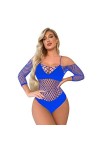 Combinaison Ouverte Sexy Femmes Lingerie Manches Longues Résille Body Sexy Mesh Teddy sous-Vêtements Vêtements Sexy pour