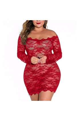 Dasongff Nuisette Sexy Femme Sensuelle Coquin - Nuisettes Transparentes en Dentelle Body Femme Sexy Chic Ouvert Tanga Sexy Ho