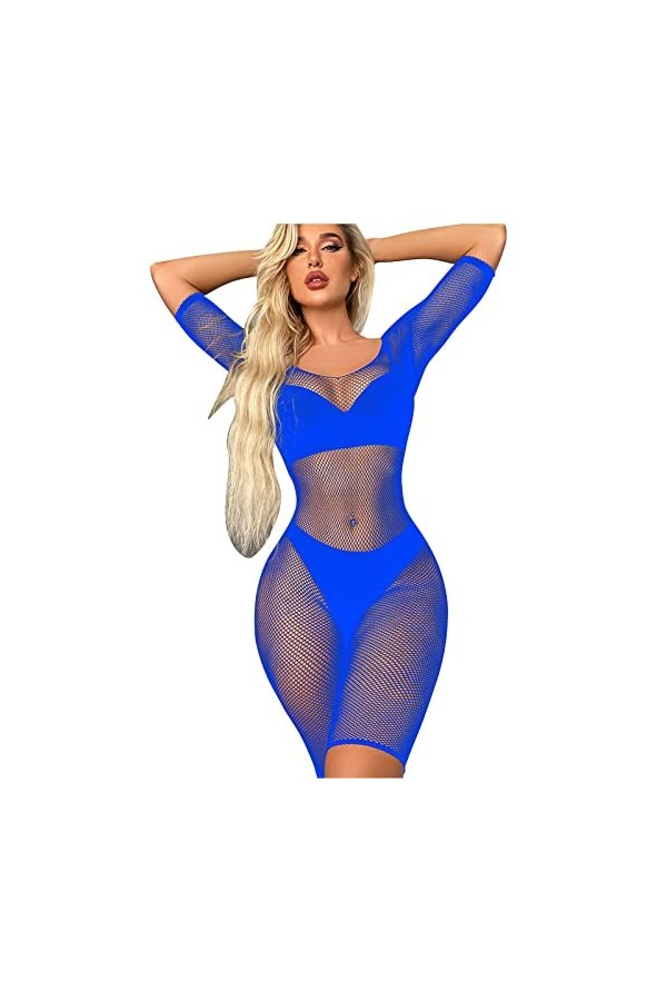 Gelb&Schwarz Lingerie Latex Homme Femmes Lingerie Résille Body Sexy Mesh Teddy sous-Vêtements Green, One Size 