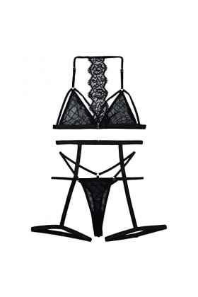 Body Transparent Femme Lingerie Sexy Femme Coquine Hot Ouverte Teddy Lingerie Ensemble Lingerie En Maille Sexy Sous Vetements