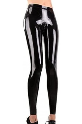 Leggings Noirs Sexy En Latex Avec Fermetures Éclair À Lentrejambe, Pantalons Longs En Caoutchouc, Bas De Jeans,Couleur Perso
