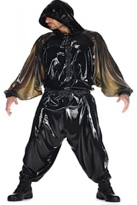 Combinaisons En Latex Pour Hommes, Costume Ample Gris Fumé Et Noir, 0.4mm, Personnalisé,Personnaliser,XL