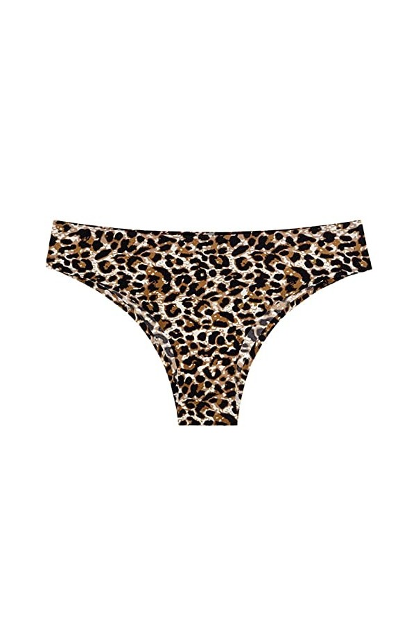 Kashyke Body Tulle sous-vêtements féminins Culotte léopard Sexy en Soie glacée Respirante Body sans Bretelles D, XXL 