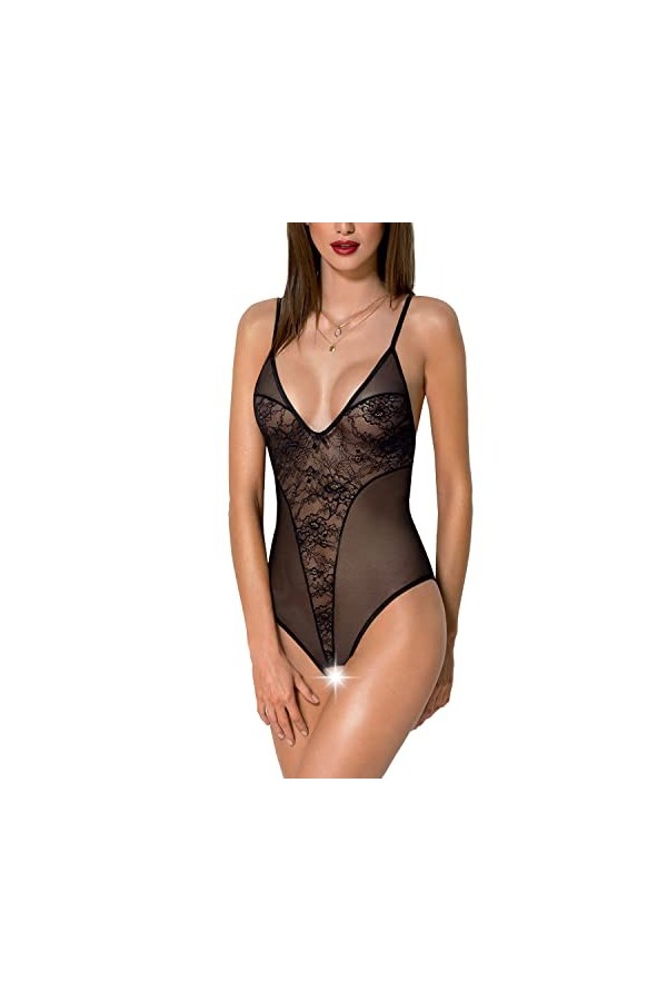 Passion Body Sexy Ursula Body, Noir,S-M