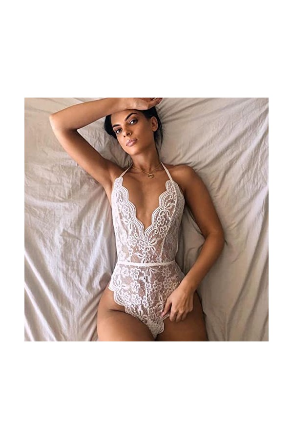 JDGDQ Sexy Dentelle Lingerie Sexy Costumes érotiques Chauds Porno Lenenceria pour Femmes pour Le Sexe sous-vêtements de Nuit 