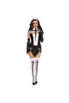MeButy Sexy Lingerie for Sex Sexy Nonne Soeur Vierge Marie Nonnes Costumes Femmes Adultes Halloween Cosplay Fête-Blanc_M