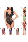 GoodLuck Combinaison de Perspective Femme Grande Taille Dentelle ajourée Body Sexe Lingerie discothèque vêtements Nouveau