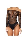 Body sexy en résille pour femme Sous-vêtements sexy ours en peluche Body Babydoll Lingerie Vêtements Bodysuit-style 7, XL