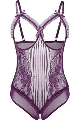 CHOUX Lingerie sexy pour femme sexy body van kant lingerie sexy pour femme rouge XXL