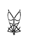 MAMOHSS Ensemble de lingerie style punk gothique élastique pour femme - Noir - taille unique