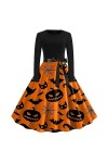 Costume dHalloween pour femme - Robe tunique diable - Imprimé fantôme - Costume dHalloween - Robe de soirée - Col rond - Ro