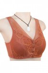 TDEOK Livraison Gratuite Avant Réglable Dentelle Respirant Fermeture Extra Élastique pour Femmes Dames Bustier, café, 5X-Larg