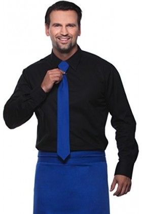 Cravate-cravate/serveur, service cravate fine-forme moderne 6 x 140cm B/L bleu