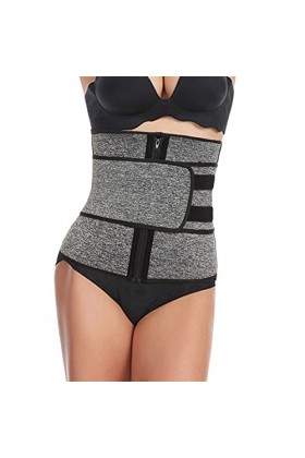 Cour Belly Belt Body Sculpting Ceinture Néoprène Corset Fermeture Éclair Double Sangle Renforcement Sport Color : Rose Red, 