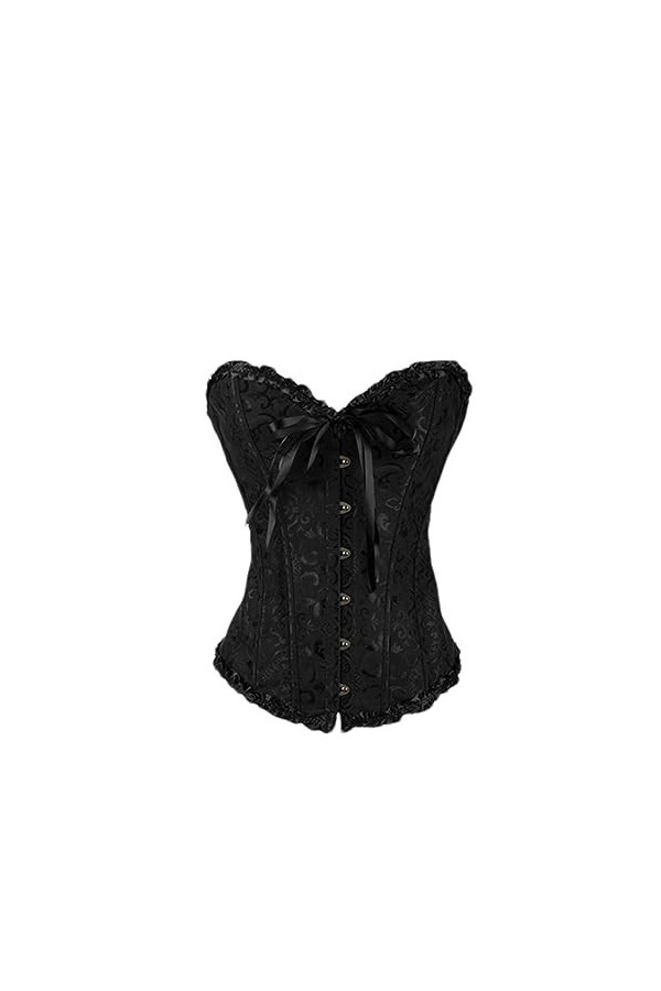 Rfmfkkg Corset sexy en coton à lacets avec nœud et bustiers taille sexy pour femmes, Bleu Rose, XL
