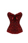 Rfmfkkg Corset sexy en coton à lacets avec nœud et bustiers taille sexy pour femmes, Bleu Rose, XL