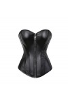 Rfmfkkg Corset sexy en cuir avec fermeture éclair pour femme, noirâtre EN8, 4XL