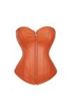 Rfmfkkg Corset sexy en cuir avec fermeture éclair pour femme, noirâtre EN8, 4XL