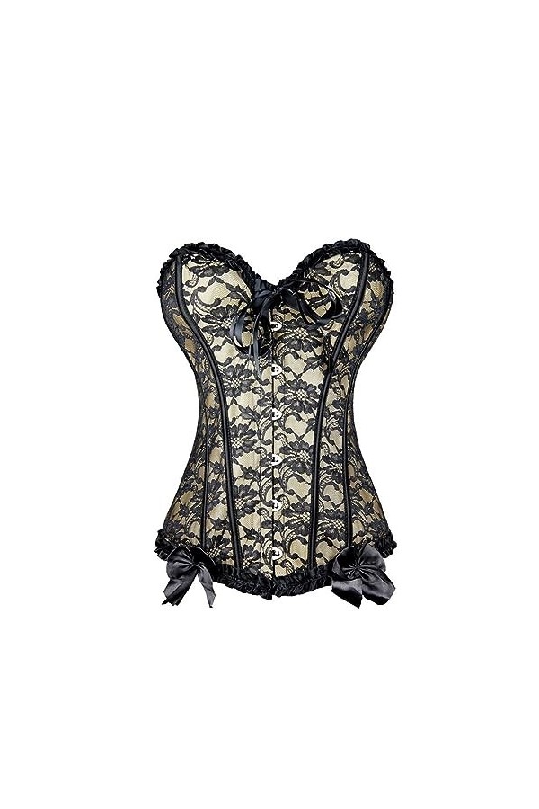 Rfmfkkg Corset sexy à lacets pour femme - Sans manches, EN8, M