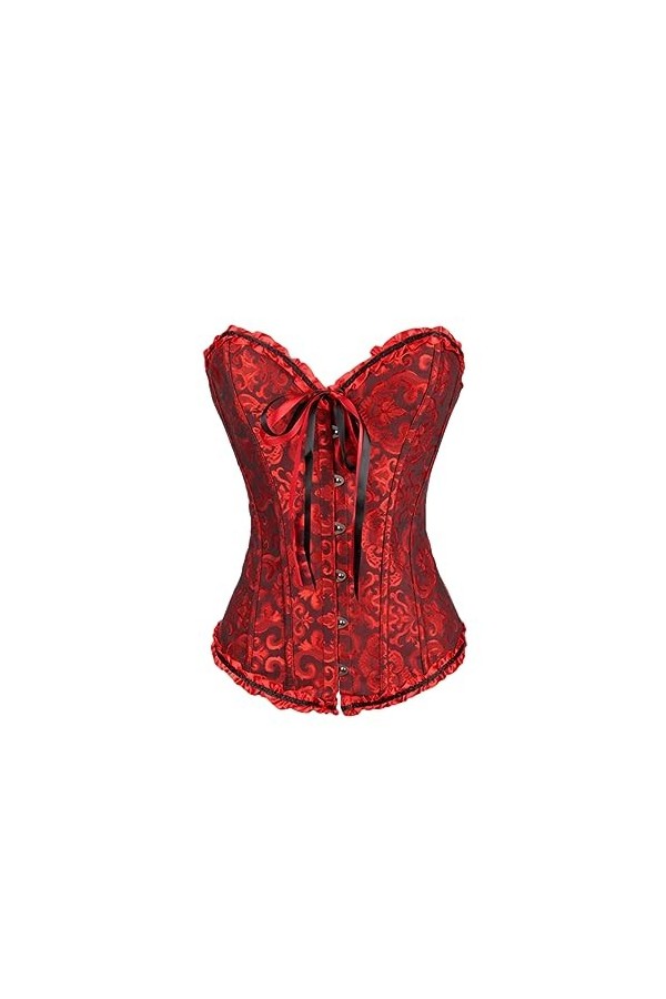 Rfmfkkg Corset sexy à lacets pour femme - Sans manches, EN8, M
