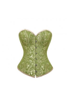 Rfmfkkg Femmes Sexy Jacquard Bustiers Et Corsets Lacets Body Shapewear Overbust Corset Tops, rouge vin, 5XL