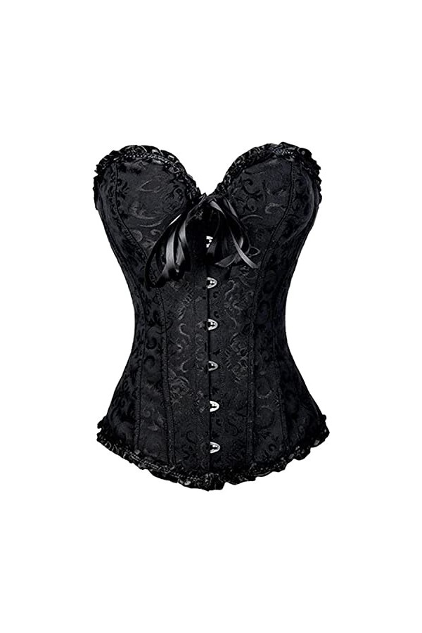 JEShifangjiusu Sexy Classic Femmes Corset DéColleté Lacets Corset Moulage Floral DéColleté Corset Corset Corset Corset Top A