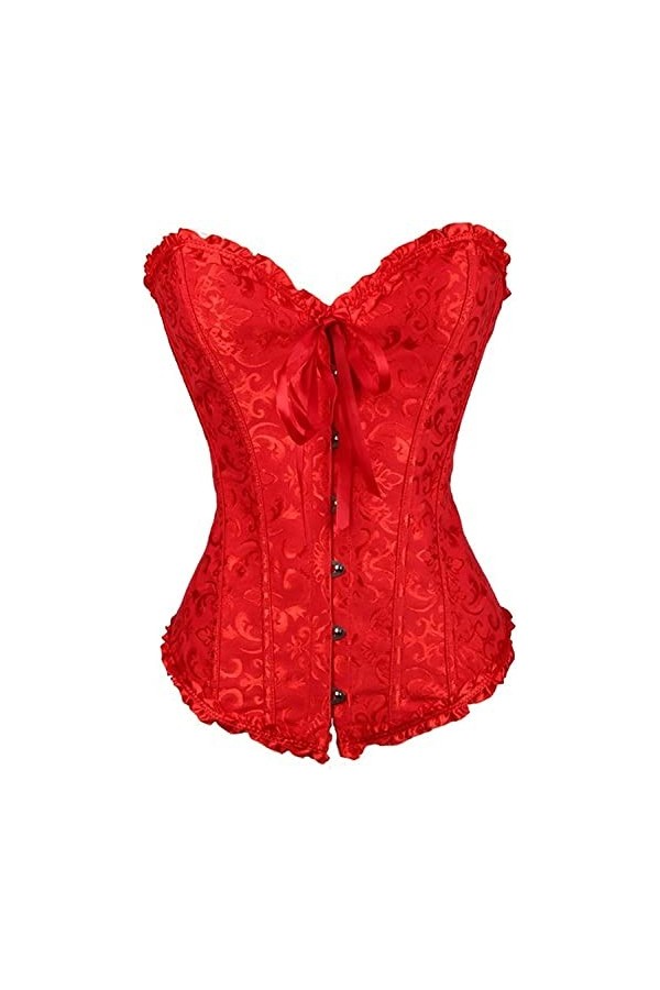 JEShifangjiusu Sexy Classic Femmes Corset DéColleté Lacets Corset Moulage Floral DéColleté Corset Corset Corset Corset Top A