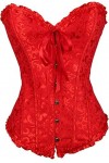 JEShifangjiusu Sexy Classic Femmes Corset DéColleté Lacets Corset Moulage Floral DéColleté Corset Corset Corset Corset Top A