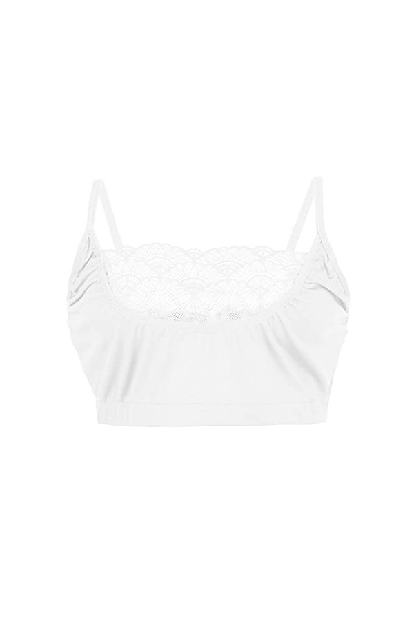 TDEOK Vom Corsage Lingerie Brassière Dentelle Femmes Cage Panzer Élastique Camisole Bustier Tops Sexy Chaînes Lingerie, Rose,