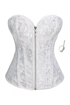 OKGD Femmes Sexy Corsets Bustiers Lingerie Overbust Corset Fermeture Éclair Taille Top Élégant Basques Corselet Vintage Vêtem