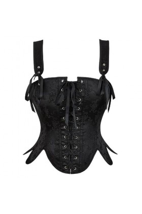 WEITING Corsets et Bustiers Femme Corset Sexy avec Bretelles Grande Taille Gothique Overbust Corset Tops Gilet Vintage Corsel