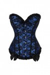 Lingerie sexy à lacets pour femme - Corset moulant à la taille - Corset modelant grande taille - Noir - XXXL