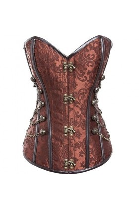 WEITING Corset de palais sexy à cadre en acier rétro corset steampunk-multi-XXXL